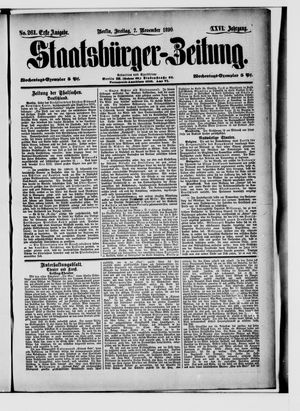 Staatsbürger-Zeitung on Nov 7, 1890