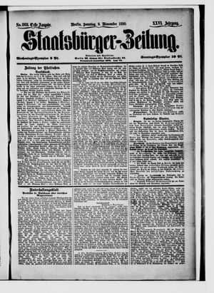 Staatsbürger-Zeitung on Nov 9, 1890