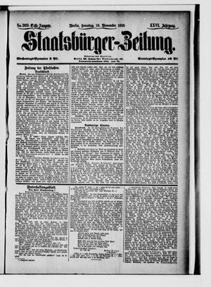 Staatsbürger-Zeitung on Nov 16, 1890