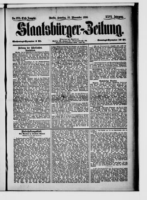 Staatsbürger-Zeitung vom 23.11.1890