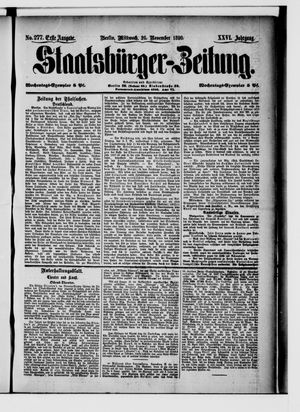 Staatsbürger-Zeitung vom 26.11.1890