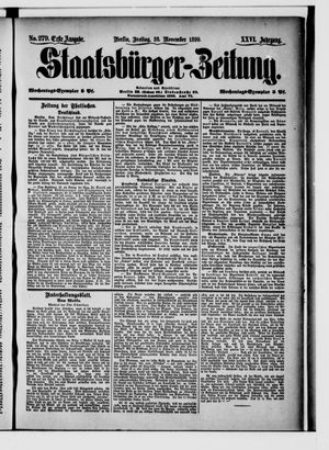 Staatsbürger-Zeitung vom 28.11.1890