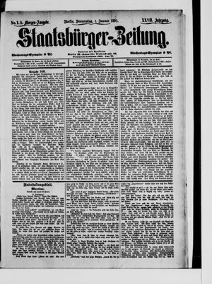 Staatsbürger-Zeitung vom 01.01.1891