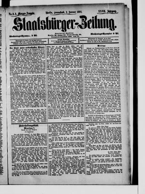 Staatsbürger-Zeitung on Jan 3, 1891
