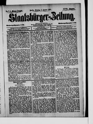 Staatsbürger-Zeitung vom 06.01.1891