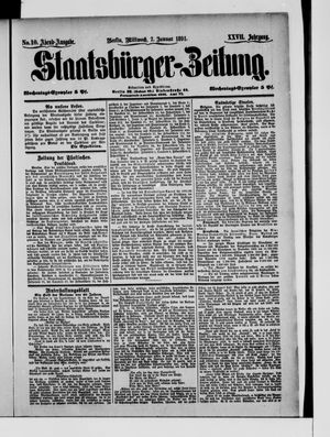 Staatsbürger-Zeitung vom 07.01.1891