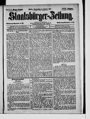 Staatsbürger-Zeitung on Jan 8, 1891