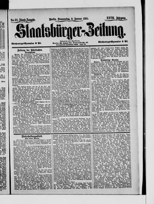 Staatsbürger-Zeitung on Jan 8, 1891