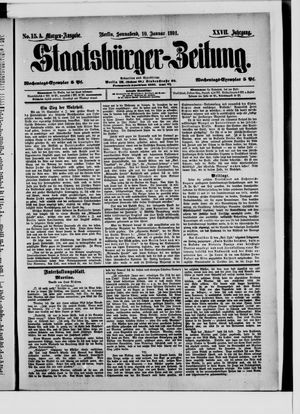Staatsbürger-Zeitung on Jan 10, 1891