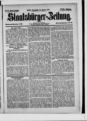 Staatsbürger-Zeitung vom 10.01.1891