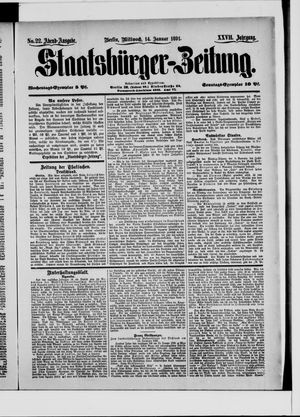 Staatsbürger-Zeitung vom 14.01.1891