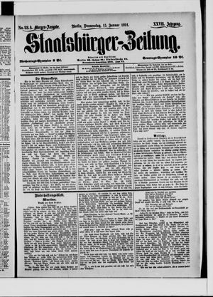 Staatsbürger-Zeitung on Jan 15, 1891