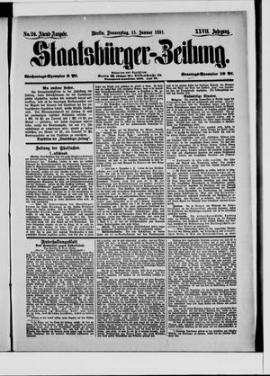 Staatsbürger-Zeitung on Jan 15, 1891