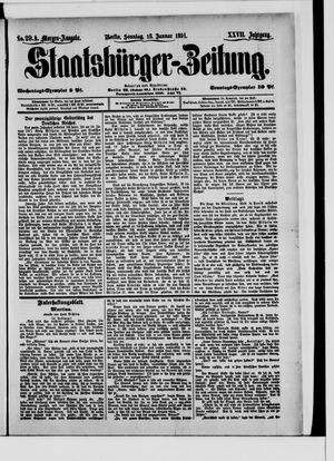 Staatsbürger-Zeitung on Jan 18, 1891
