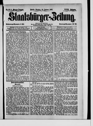 Staatsbürger-Zeitung vom 20.01.1891