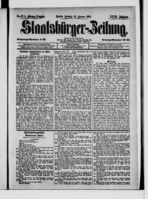 Staatsbürger-Zeitung on Jan 23, 1891