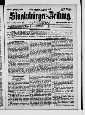 Staatsbürger-Zeitung on Jan 24, 1891
