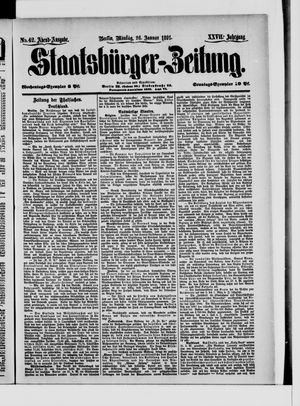 Staatsbürger-Zeitung vom 26.01.1891