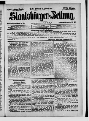 Staatsbürger-Zeitung on Jan 28, 1891