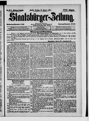Staatsbürger-Zeitung on Jan 30, 1891