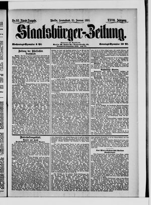 Staatsbürger-Zeitung on Jan 31, 1891