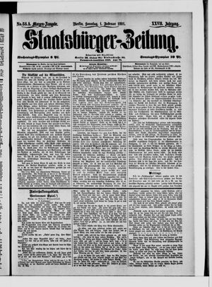 Staatsbürger-Zeitung on Feb 1, 1891