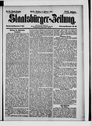 Staatsbürger-Zeitung on Feb 3, 1891