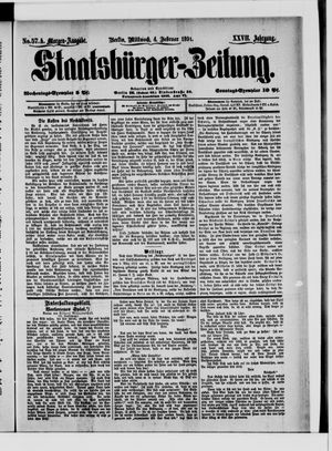 Staatsbürger-Zeitung on Feb 4, 1891