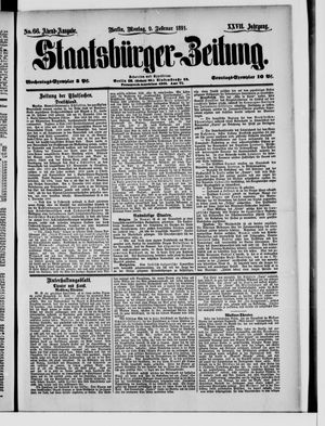 Staatsbürger-Zeitung on Feb 9, 1891