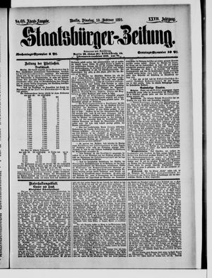 Staatsbürger-Zeitung vom 10.02.1891