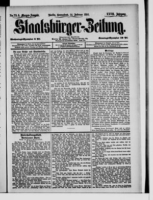Staatsbürger-Zeitung on Feb 14, 1891