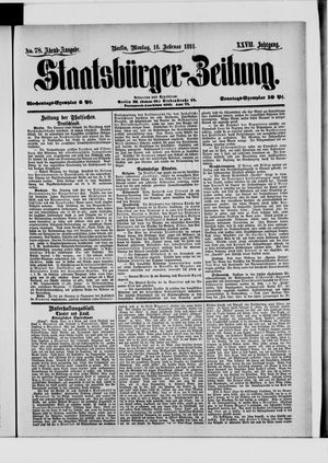 Staatsbürger-Zeitung on Feb 16, 1891