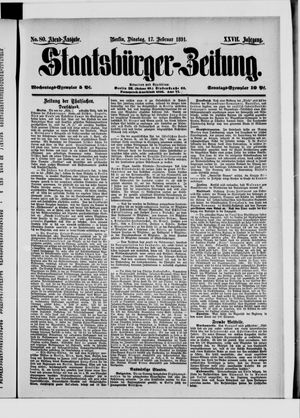 Staatsbürger-Zeitung on Feb 17, 1891