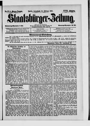 Staatsbürger-Zeitung on Feb 21, 1891