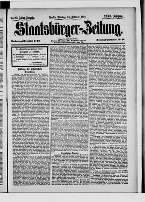 Staatsbürger-Zeitung on Feb 24, 1891