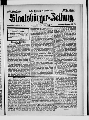 Staatsbürger-Zeitung on Feb 26, 1891