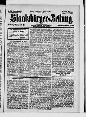 Staatsbürger-Zeitung on Feb 27, 1891