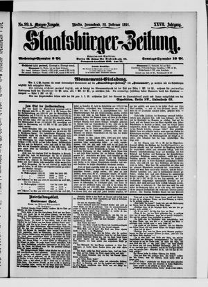 Staatsbürger-Zeitung vom 28.02.1891