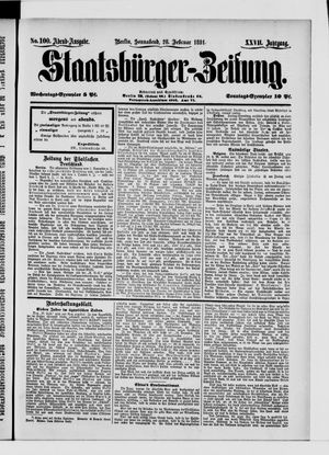 Staatsbürger-Zeitung vom 28.02.1891