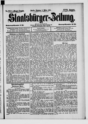 Staatsbürger-Zeitung vom 03.03.1891
