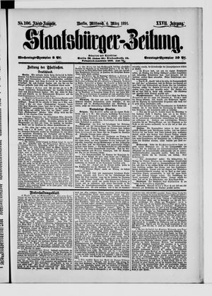 Staatsbürger-Zeitung on Mar 4, 1891
