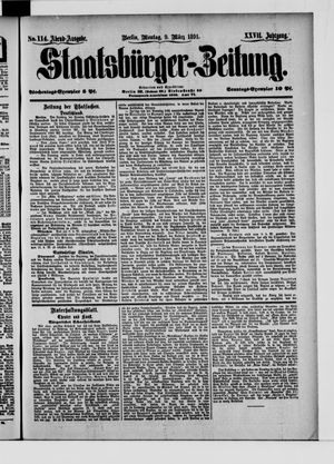 Staatsbürger-Zeitung on Mar 9, 1891
