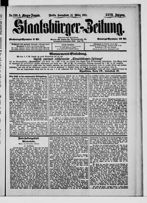 Staatsbürger-Zeitung vom 21.03.1891