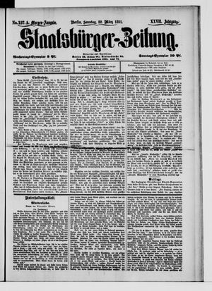 Staatsbürger-Zeitung vom 22.03.1891