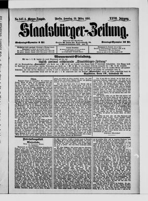 Staatsbürger-Zeitung vom 29.03.1891