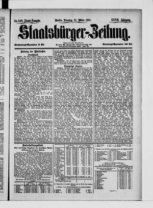 Staatsbürger-Zeitung vom 31.03.1891