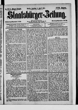 Staatsbürger-Zeitung on Apr 5, 1891