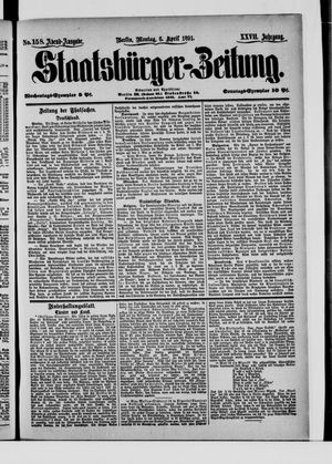 Staatsbürger-Zeitung on Apr 6, 1891