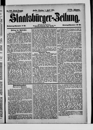 Staatsbürger-Zeitung vom 07.04.1891