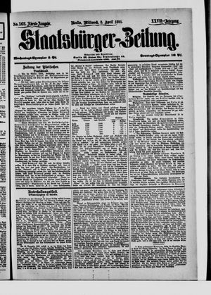 Staatsbürger-Zeitung vom 08.04.1891
